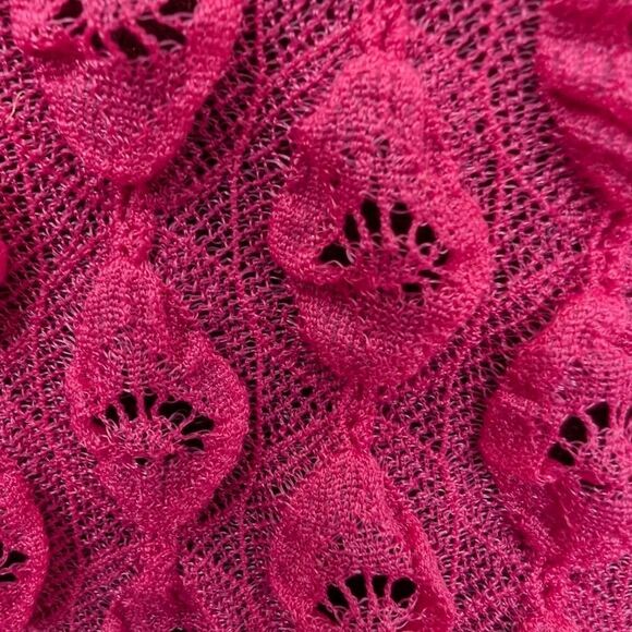 Urban Outfitters Two pcs popcorn knit wrap tops black and pink size L NWT - Picture 6 of 11